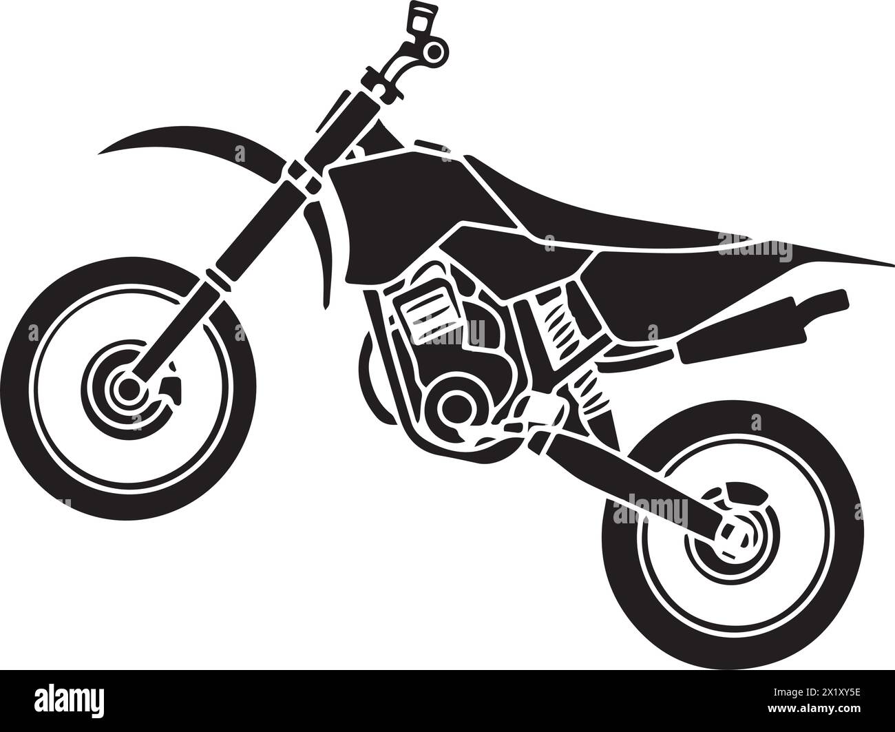 Motocross-Symbol-Vektor-Illustration einfaches Design Stock Vektor