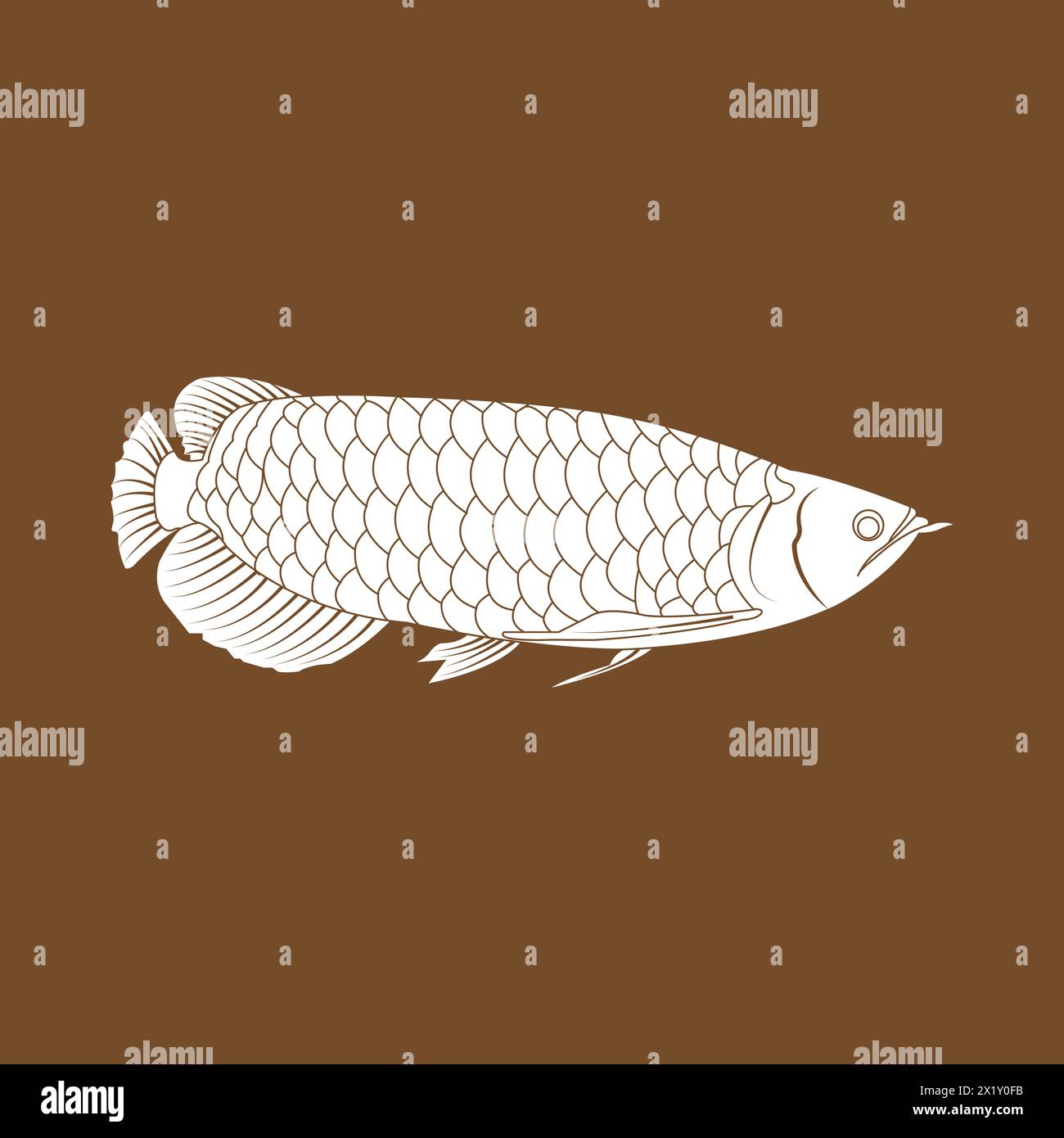 Arowana Fisch Icon Vektor Illustration einfaches Design Stock Vektor