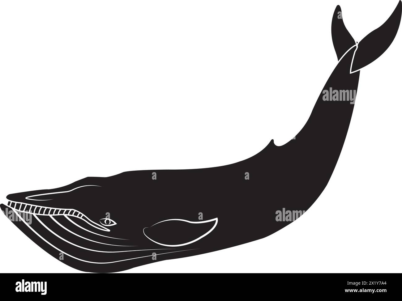 Whale Icon Vektor Illustration einfaches Design Stock Vektor