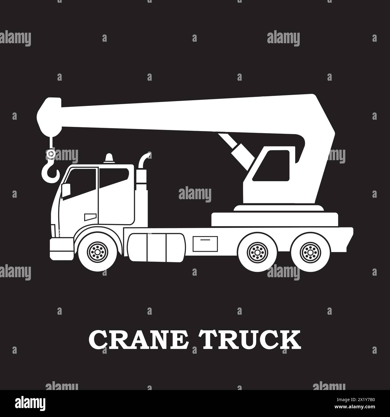 Kranfahrzeug Icon Vektor Illustration Design Stock Vektor