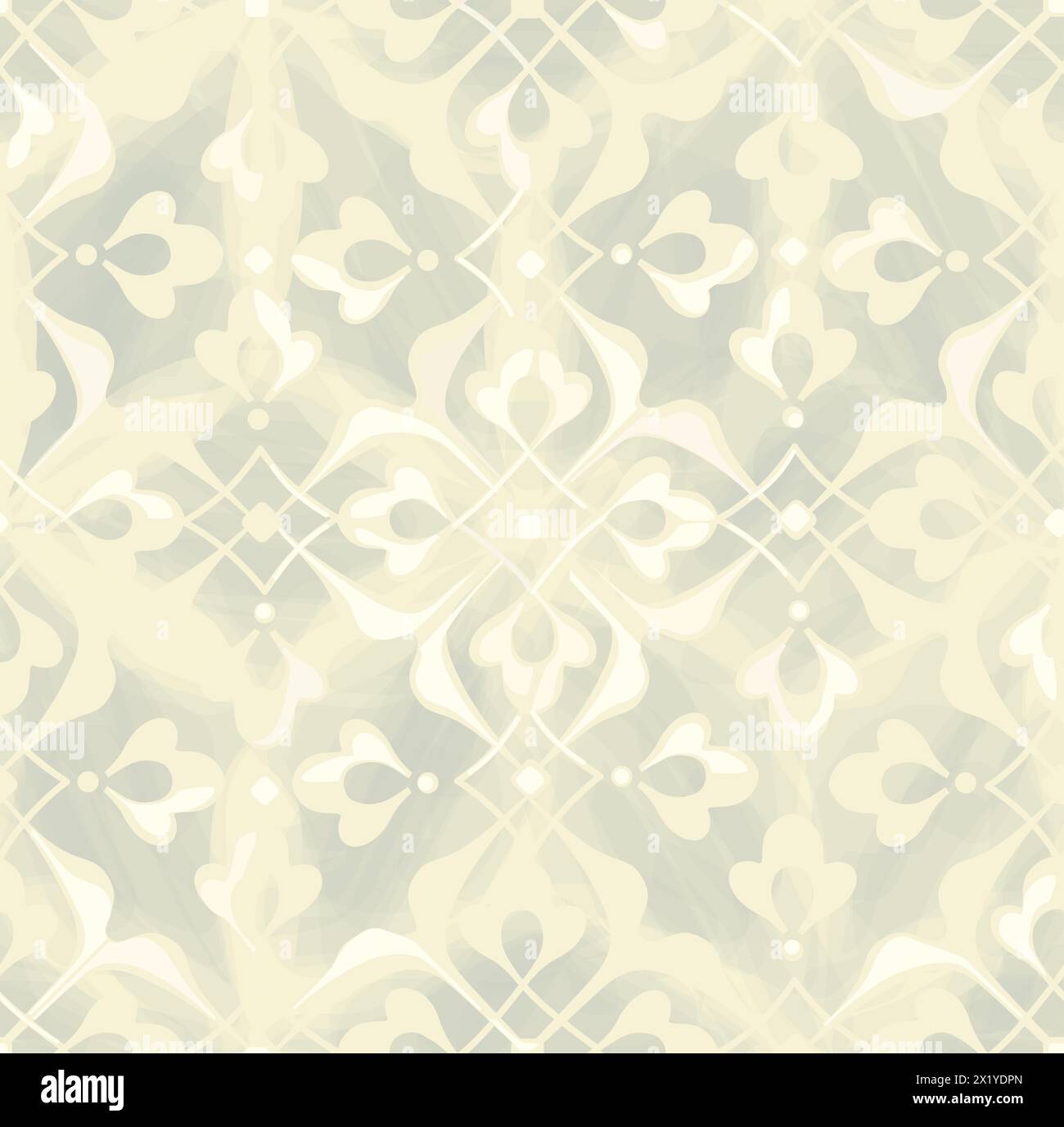 Nahtloses Arabesk-Muster mit minimalen abstrakten organischen Formen. Florale geometrische Brokatstruktur. Stoffhintergrund. Abstrakter, trendiger Stoffstil. Stock Vektor