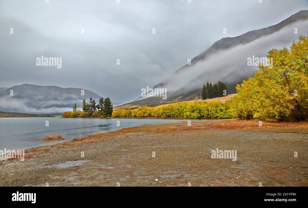 Landschaft am See in Neuseeland Stockfoto