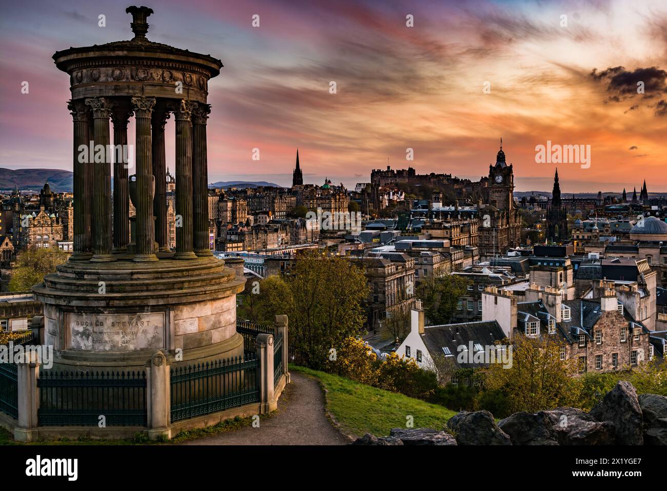 Panorama von Edinburgh; Großbritannien, Schottland, Edinburgh Stockfoto