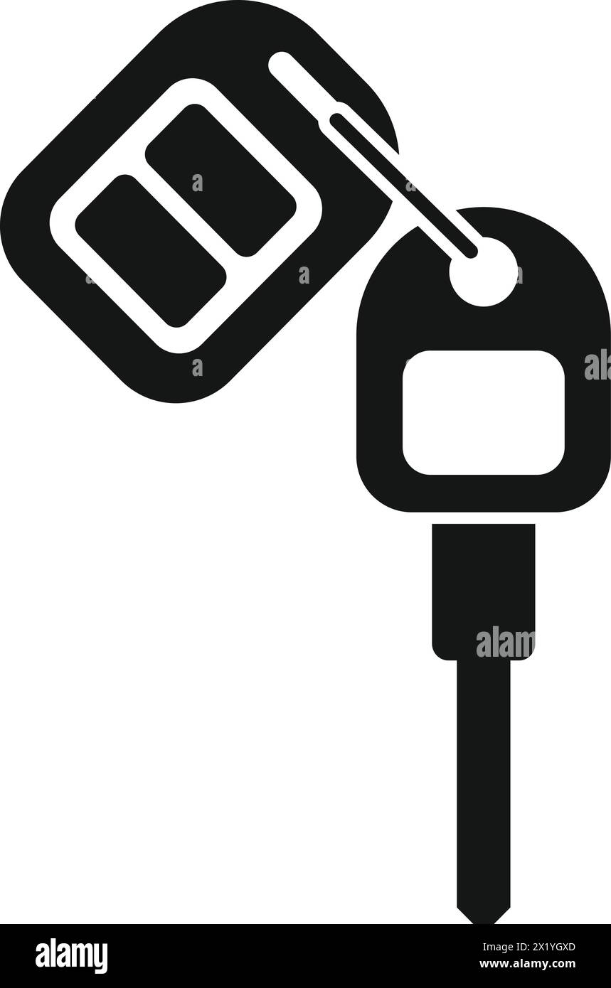 Smart Key Fernbedienung Symbol einfacher Vektor. Objekt elektronisches Gerät. Start aufrufen Stock Vektor
