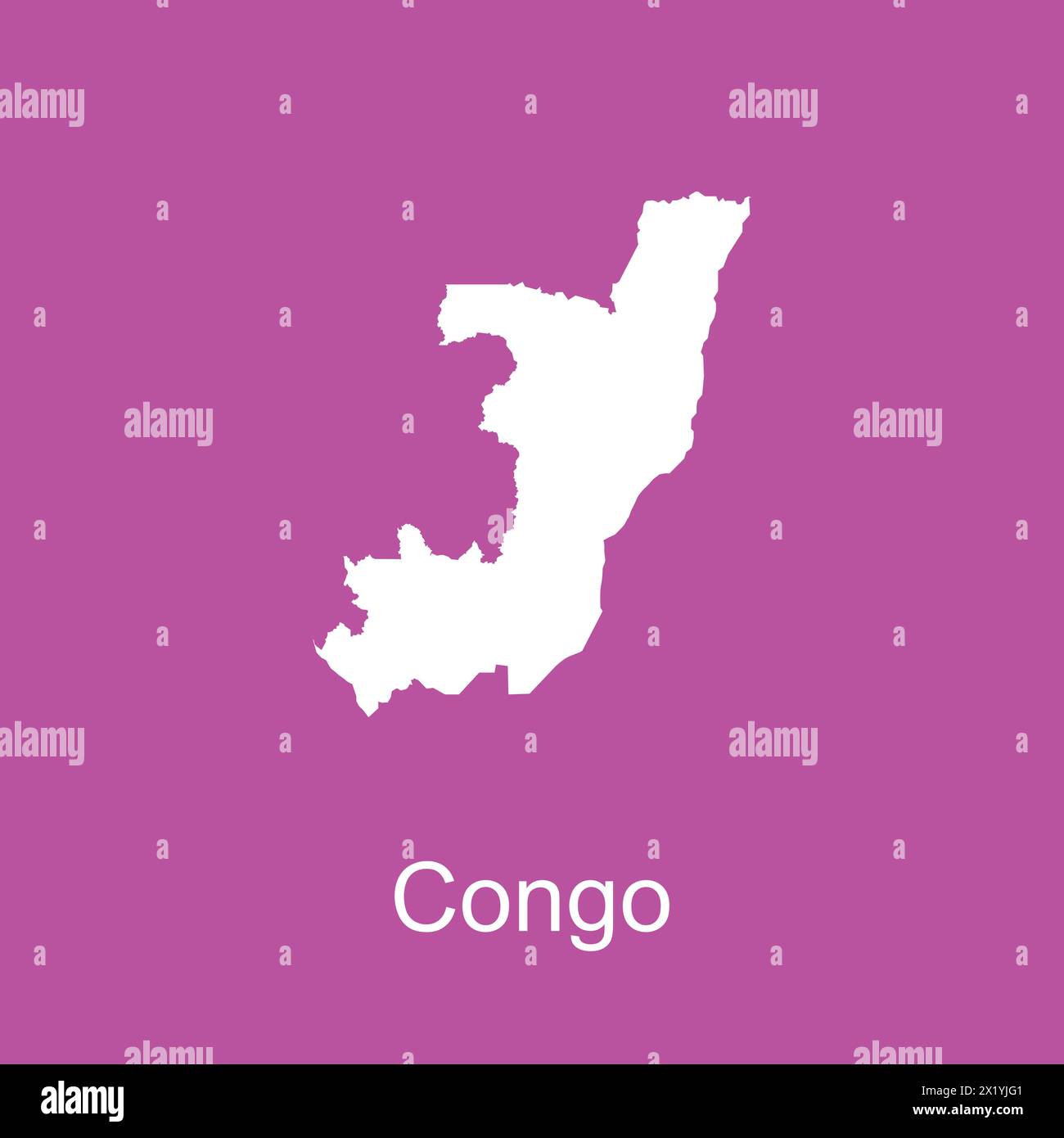 kongo Karte Symbol Vektor Illustration Design Stock Vektor