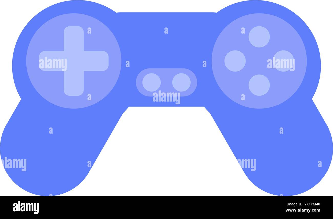 Gamecontroller in blauer Farbe. Game Controller-Symbol. Stock Vektor