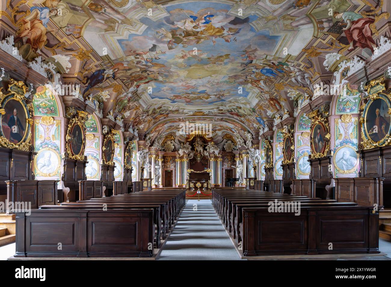 Aula Leopoldina in der Universität (Uniwersytet) im Universitätsviertel in der Altstadt (Stare Miasto) von Wrocław (Breslau, Breslau) in der Dolnoślą Stockfoto