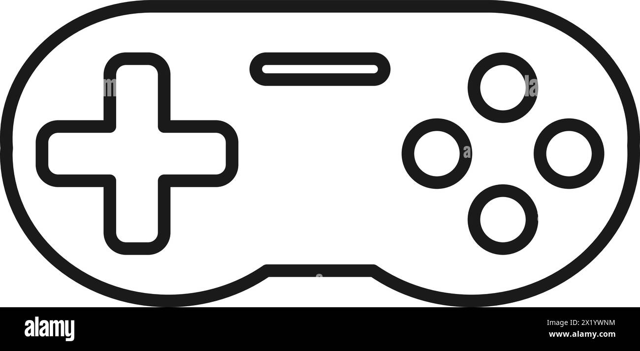Transparentes Symbol für den Video-Game-Controller. Stock Vektor