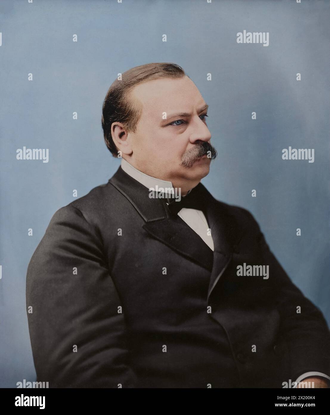 Grover Cleveland. Jahr: c. 1885. Unbekannter Fotograf. Albumsilberdruck Stockfoto