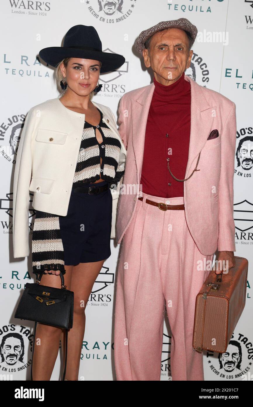 London, Großbritannien. April 2024. Sandra Vijandi und Kevin Rowland nehmen an der Trejo's Tacos VIP Launch Party im Trejo's Tacos in Notting Hill, London, Teil. (Foto: Cat Morley/SOPA Images/SIPA USA) Credit: SIPA USA/Alamy Live News Stockfoto