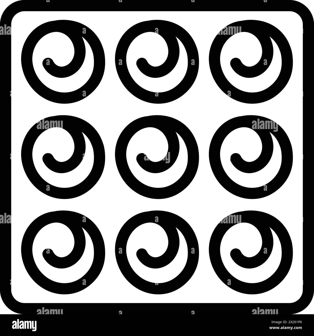 Backen Zimtrollen Symbol Konturvektor. Bäckerei Kuchen. Gebäck Brötchen kochen Stock Vektor