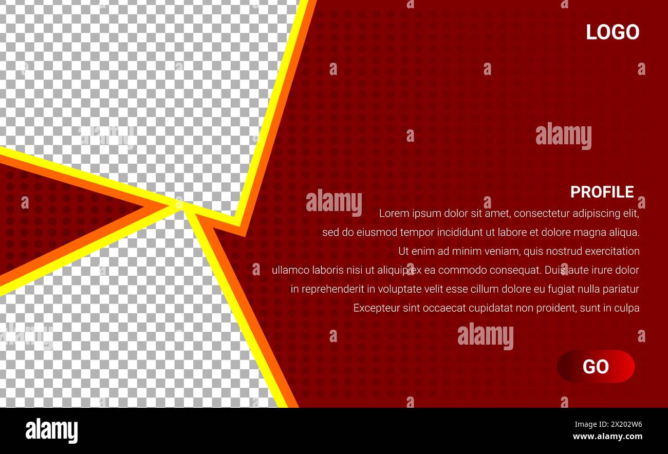 Unternehmensprofile Flyer Landing-Page, Deckblatt-Template-Design Stock Vektor