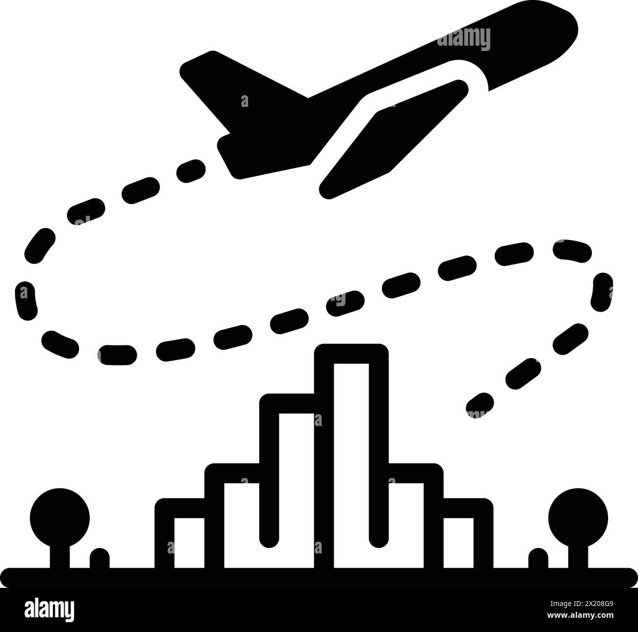 Symbol für Flug, Start Stock Vektor