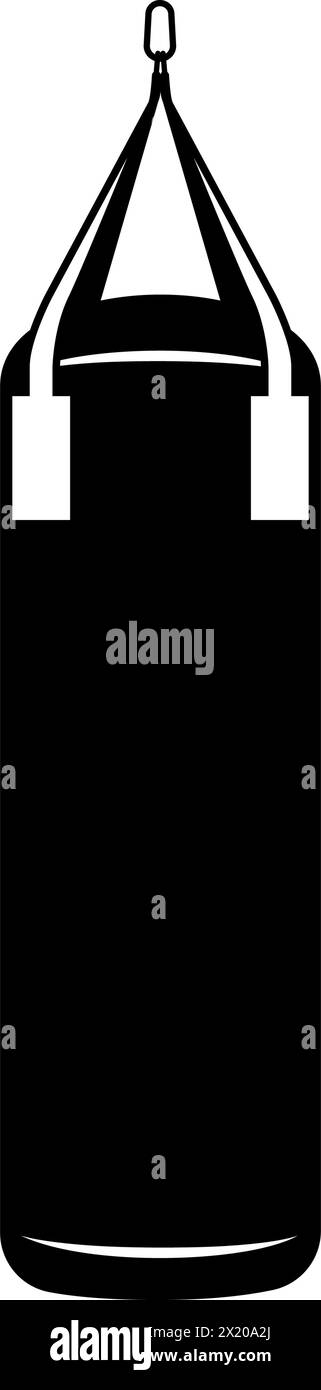 Mixed Martial Arts Ausrüstung: Boxsack Symbol Stock Vektor