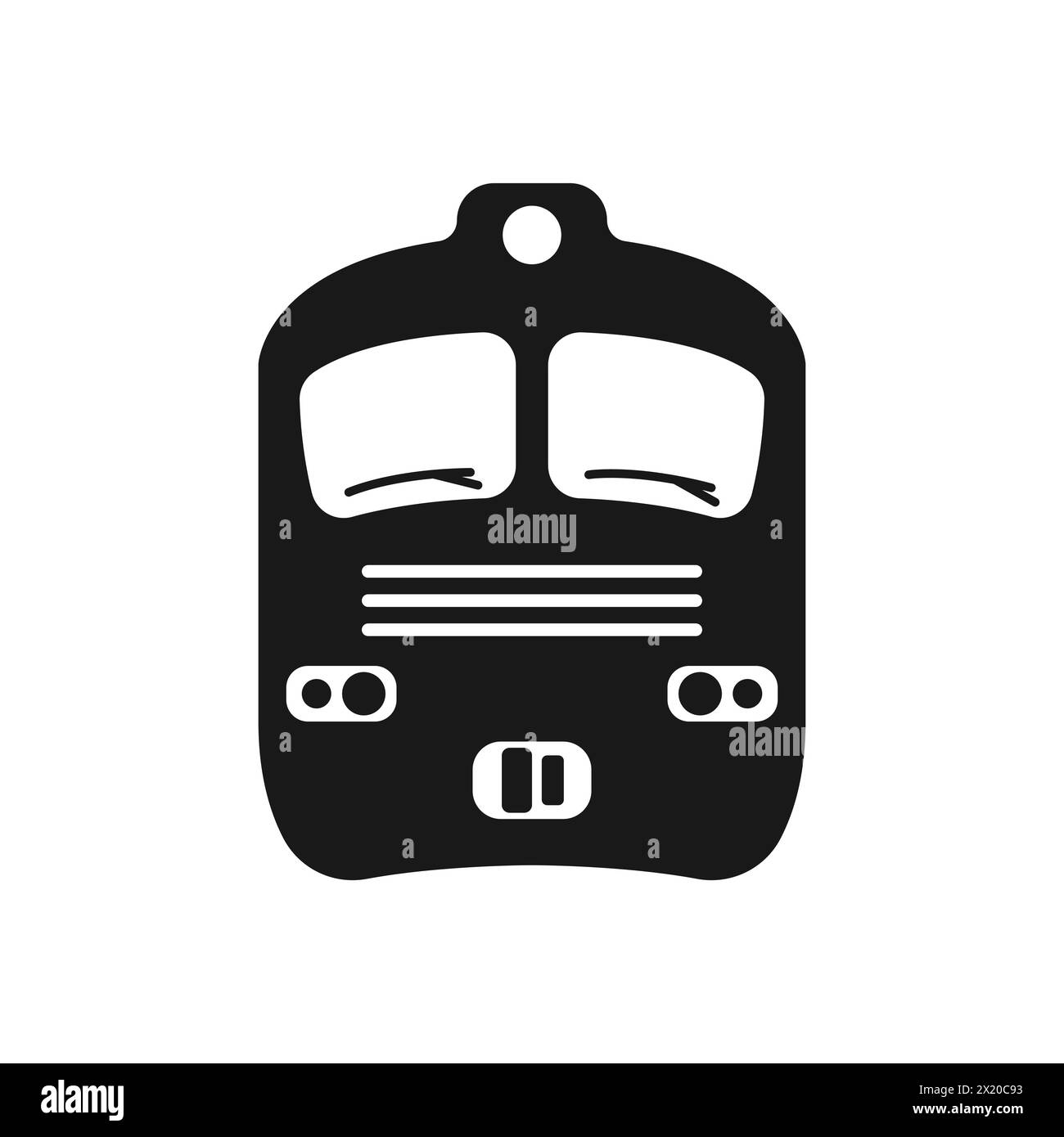 Subway-Silhouette Vektor-Symbol vorn. Öffentliche Verkehrsmittel für Fahrgäste Vektor. Schwarzes Symbol für Stadtverkehr, Zug. Stock Vektor