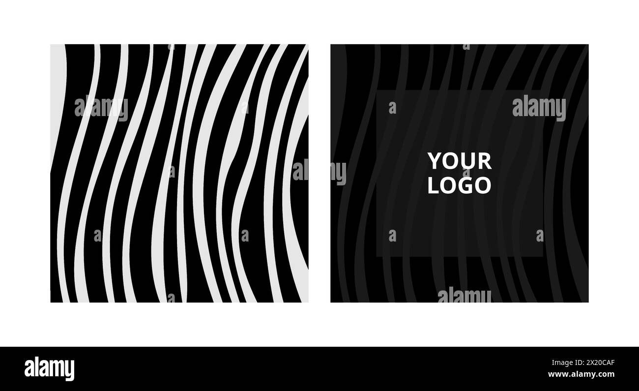 Social Media decken das Design für Ihr Produkt und Ihre Marke ab. Schwarz-weiß gemusterter Hintergrund Stock Vektor