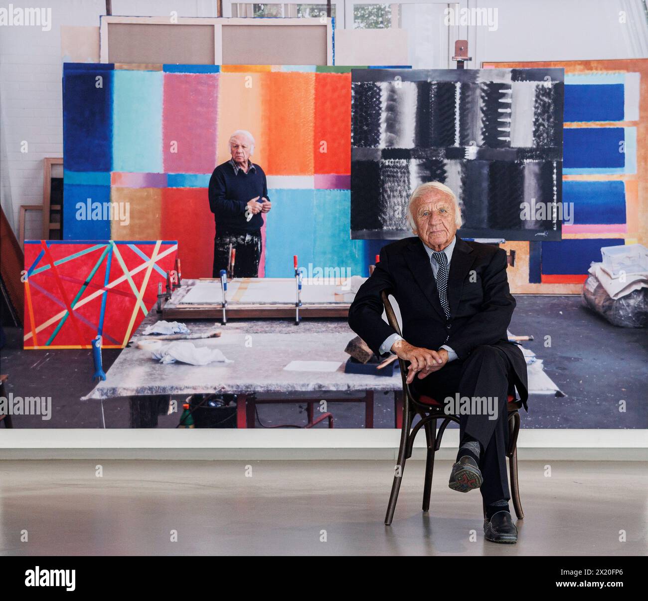 01.06.2023. Hagen. Der Deutsche Bildhauer, Maler und Mitbegründer der international einflussreichen ZERO-Gruppe Otto Heinz Mack in seiner neuen Ausste Stockfoto