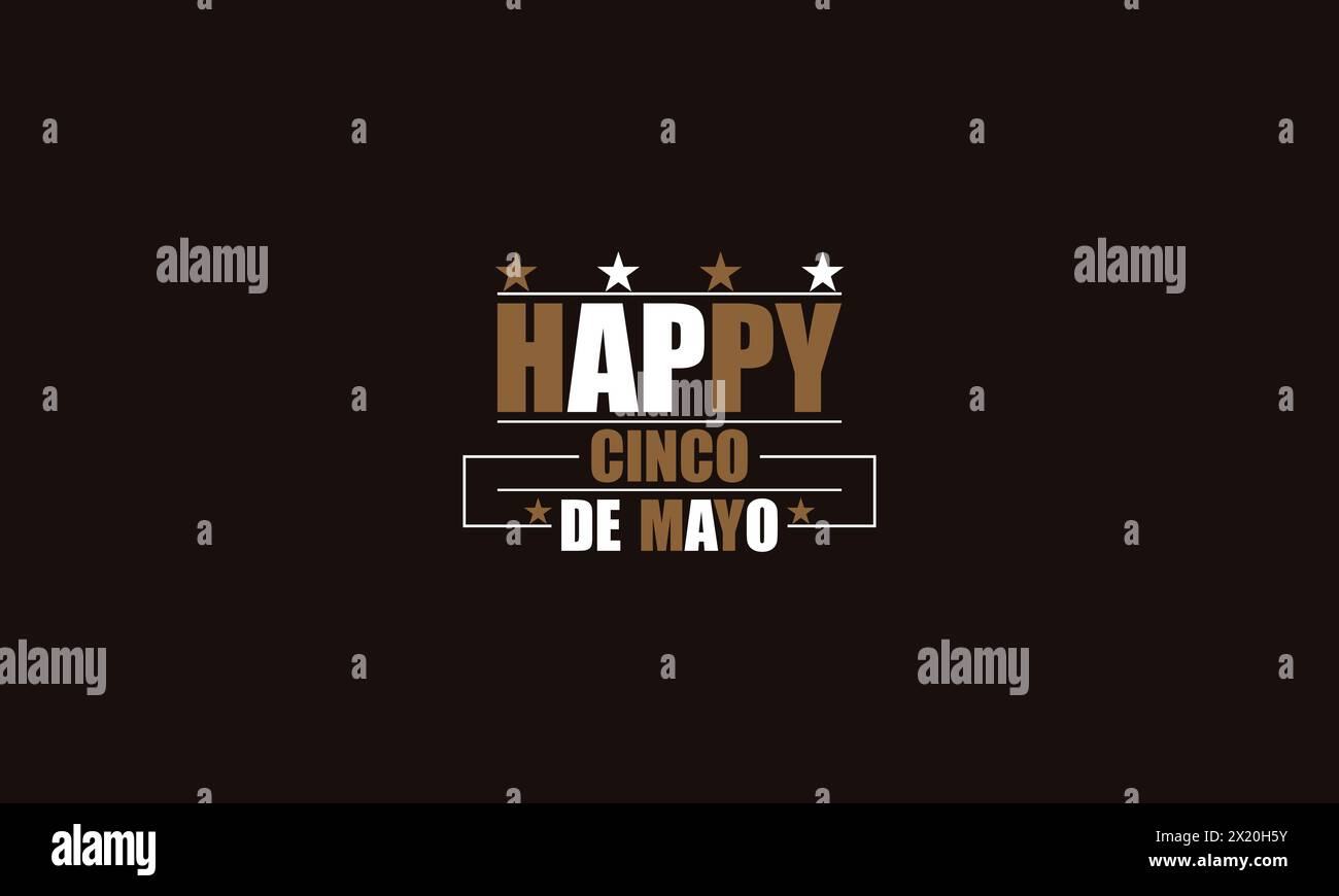 Festliches Cinco de Mayo Typografie Design für Ihre Feier Stock Vektor