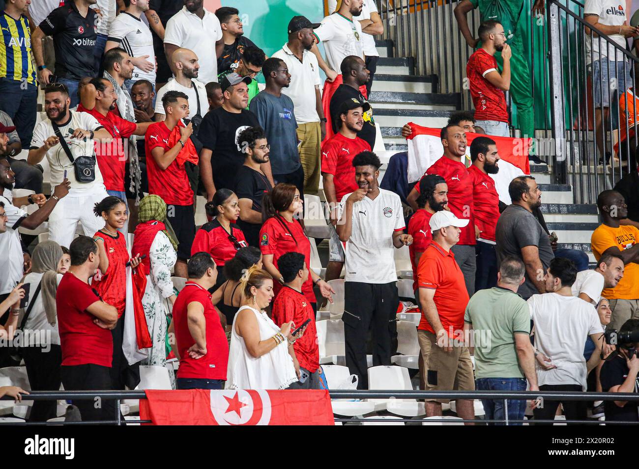 ABIDJAN, ELFENBEINKÜSTE - 14. JANUAR; Ägypten beim TotalEnergies Caf Africa Cup of Nations (Afcon 2023) Spiel zwischen Ägypten und Mosambik in Stad Stockfoto