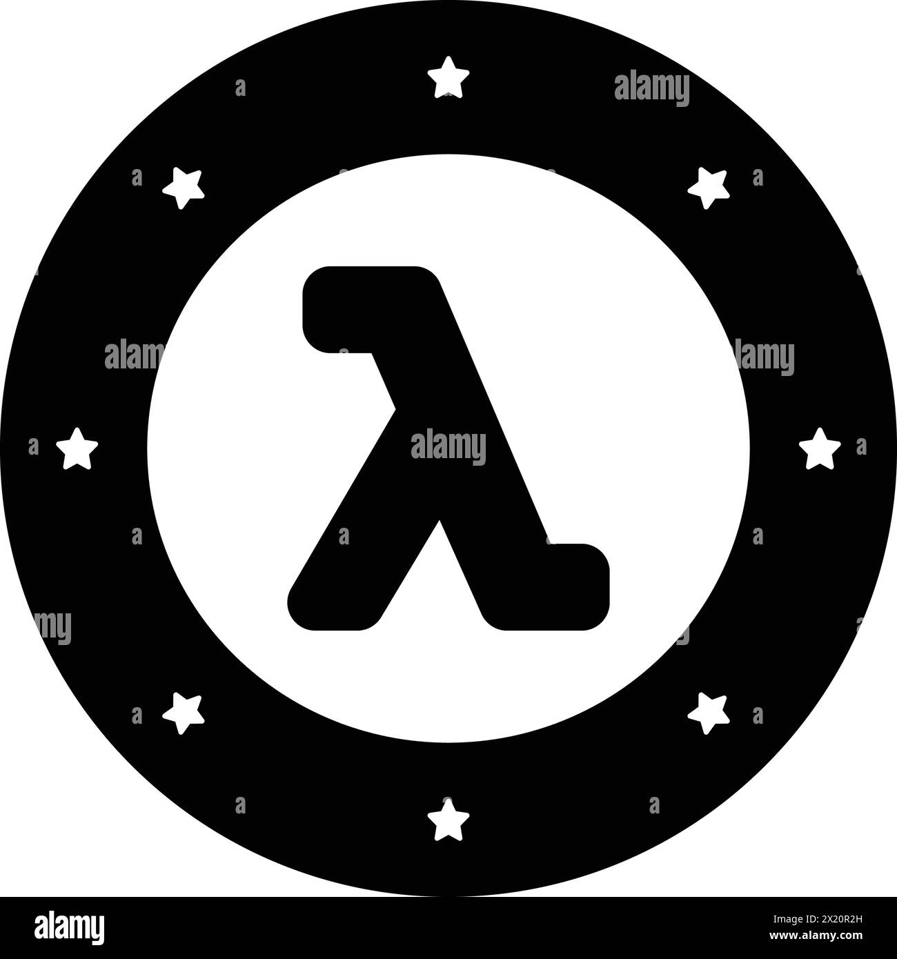 Symbol für Gamma, Zeichen Stock Vektor