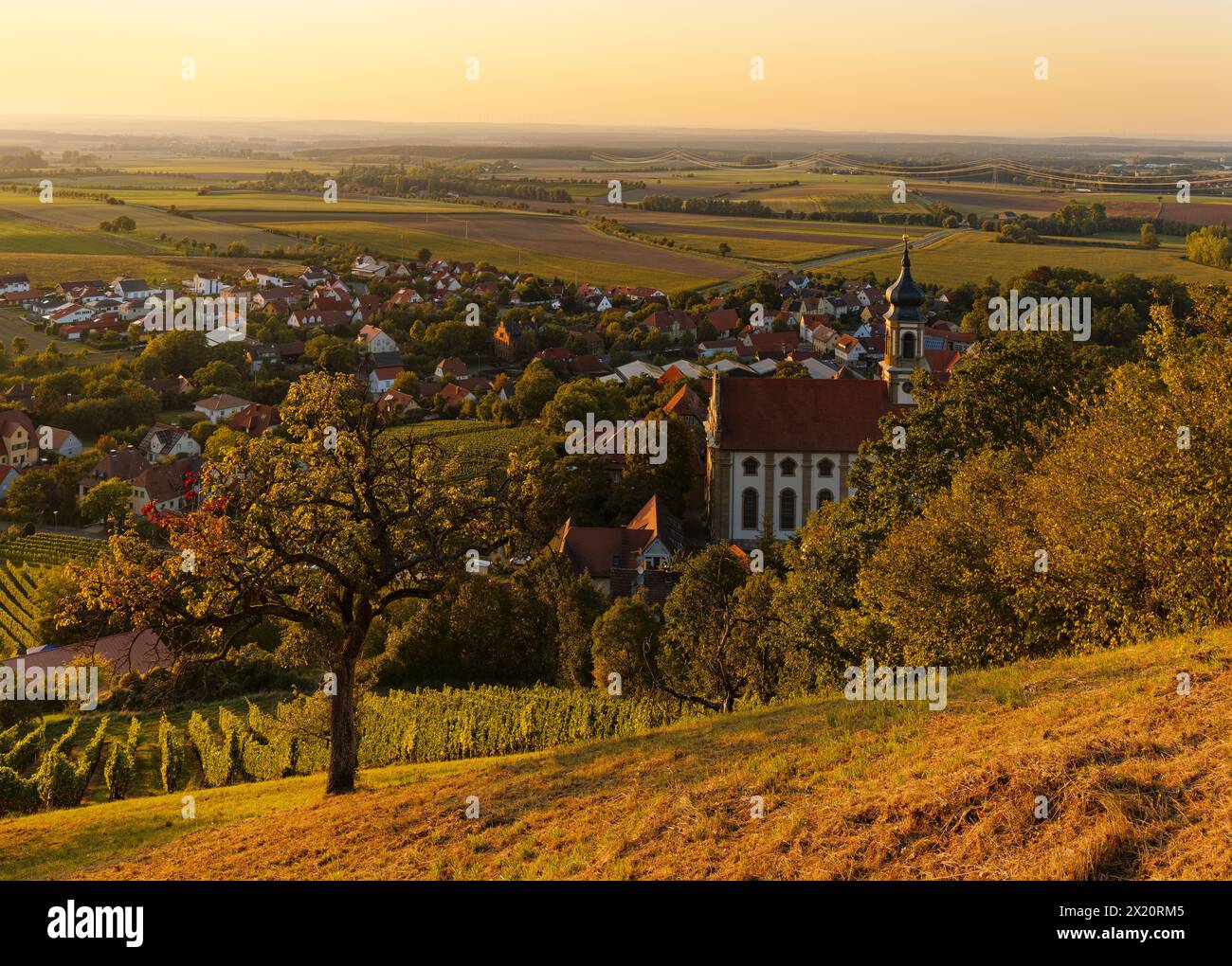 St. Johannes-Kirche in Castell, Landkreis Kitzingen, Niederfranken, Bayern, Deutschland Stockfoto