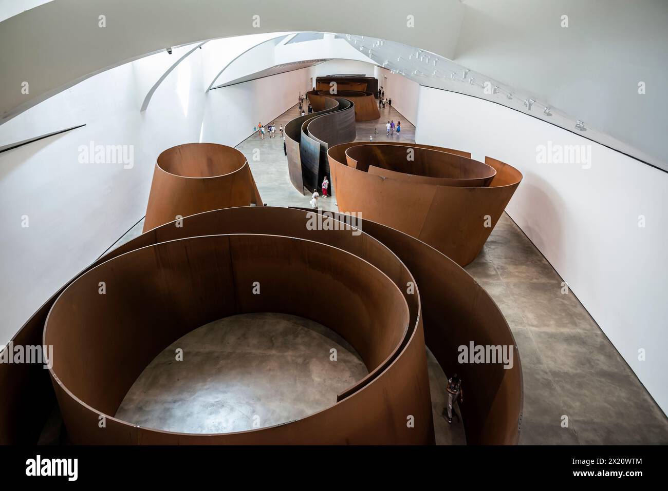 Künstler Richard Serra, Guggenheim Museum Bilbao, Architekt Frank O. Gehry, Bilbao, Baskenland, Spanien Stockfoto