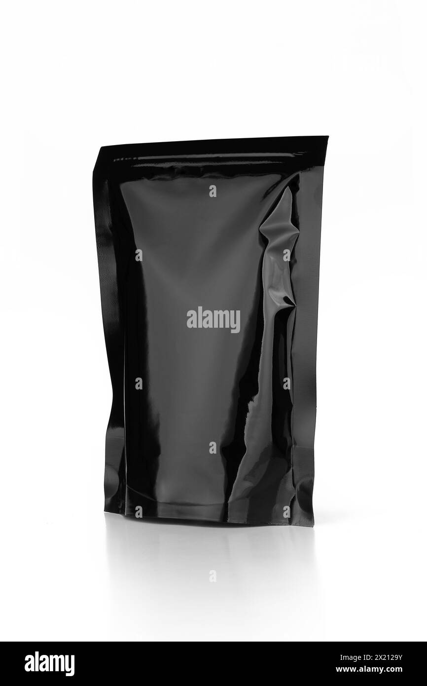 Verpackung Kaffee isolierter weißer Hintergrund Stockfoto