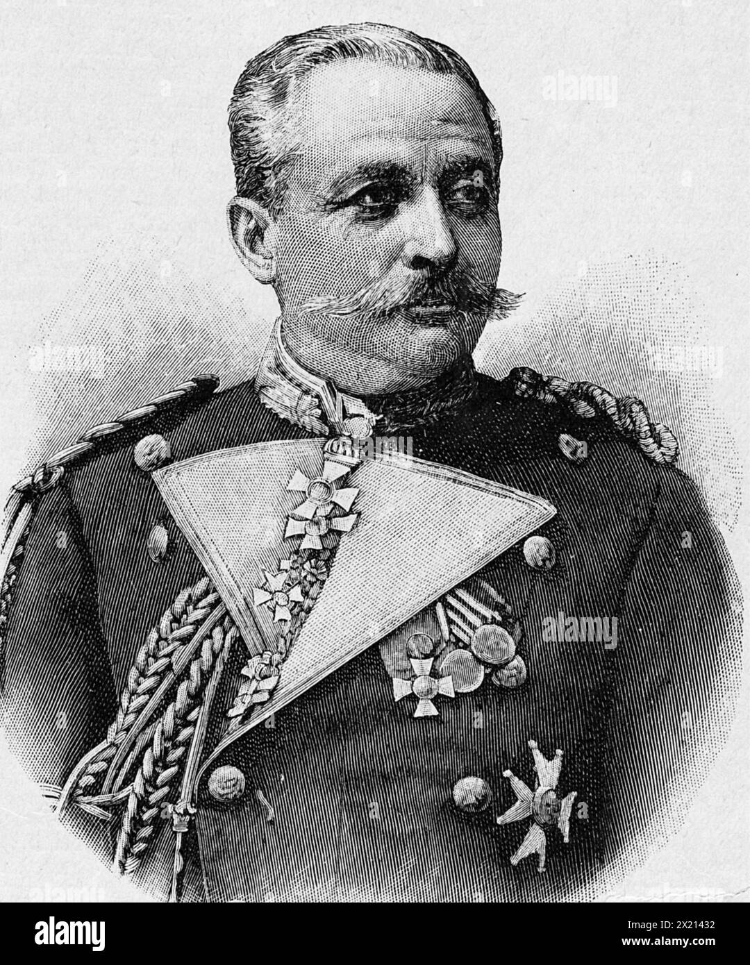 Thomsen, August von, 6.8.1846 - 26.9,1920, deutscher Admiral, ADDITIONAL-RIGHTS-CLEARANCE-INFO-NOT-AVAILABLE Stockfoto