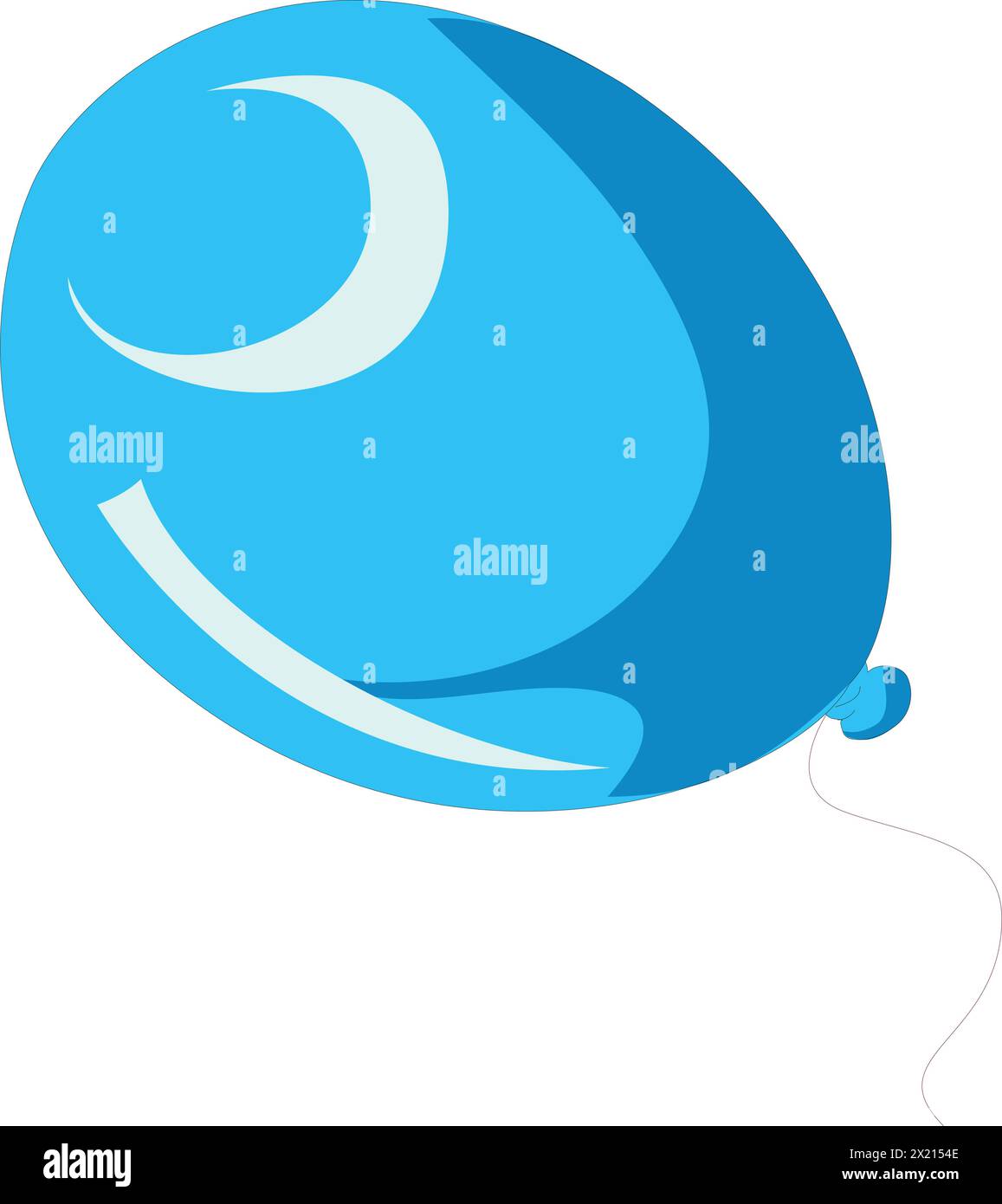 Blaue Vektorillustration des Ballons Stock Vektor