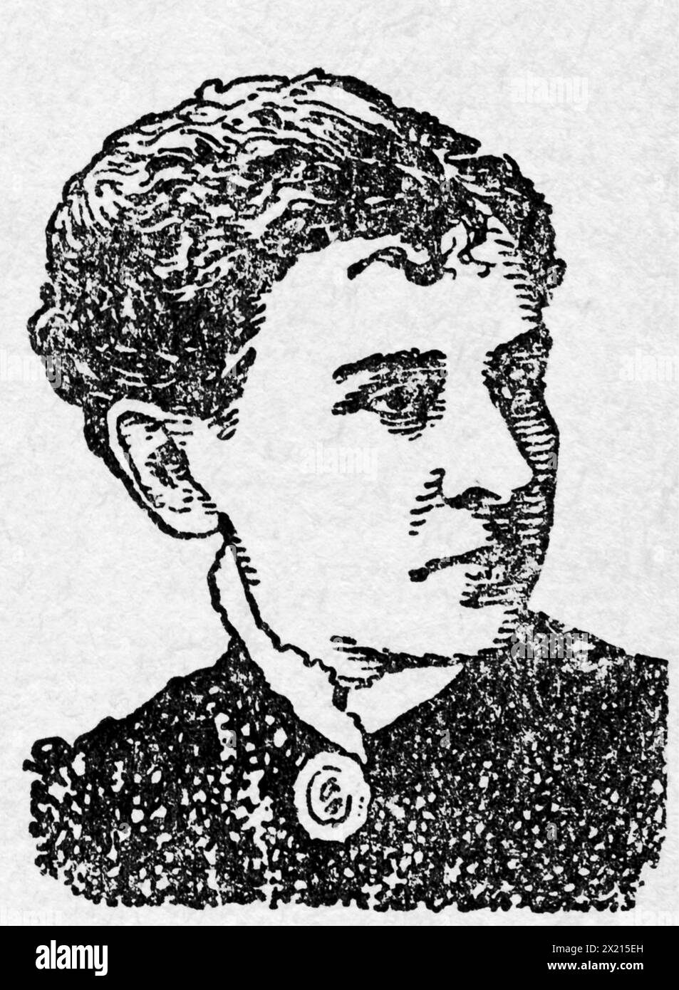 Strepetova, Pelageja Antipyevna 'Polina', 1850 - 1903, russische Schauspielerin, Holzstich, ADDITIONAL-RIGHTS-CLEARANCE-INFO-NOT-AVAILABLE Stockfoto