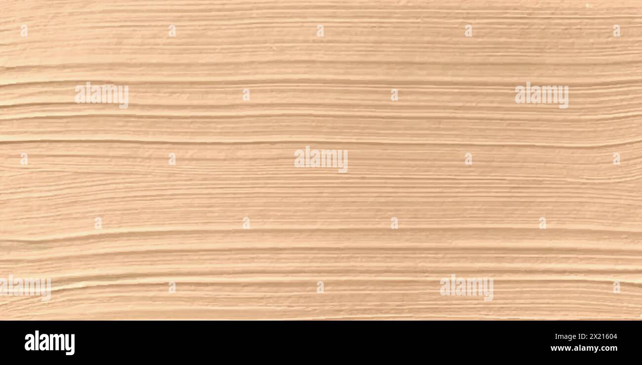 Hölzerner Hintergrund gemalt mit beigefarbener Farbe, strukturierter horizontaler Grunge Hintergrund. Nachzeichnen der lackierten Oberfläche. Vektorabbildung Stock Vektor