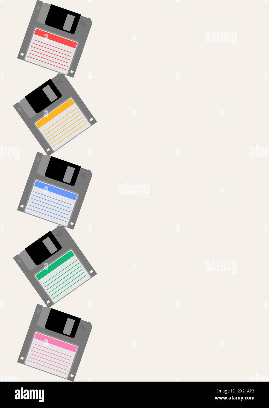 Hintergrund für Retro-Disketten Stock Vektor