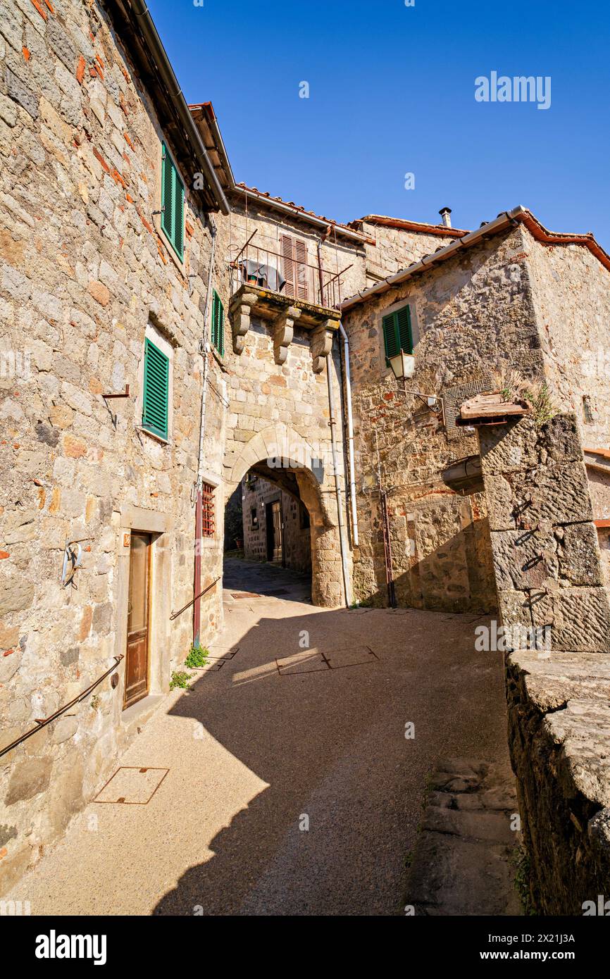 In den Straßen von Santa Fiora, Provinz Grosseto, Toskana, Italien Stockfoto