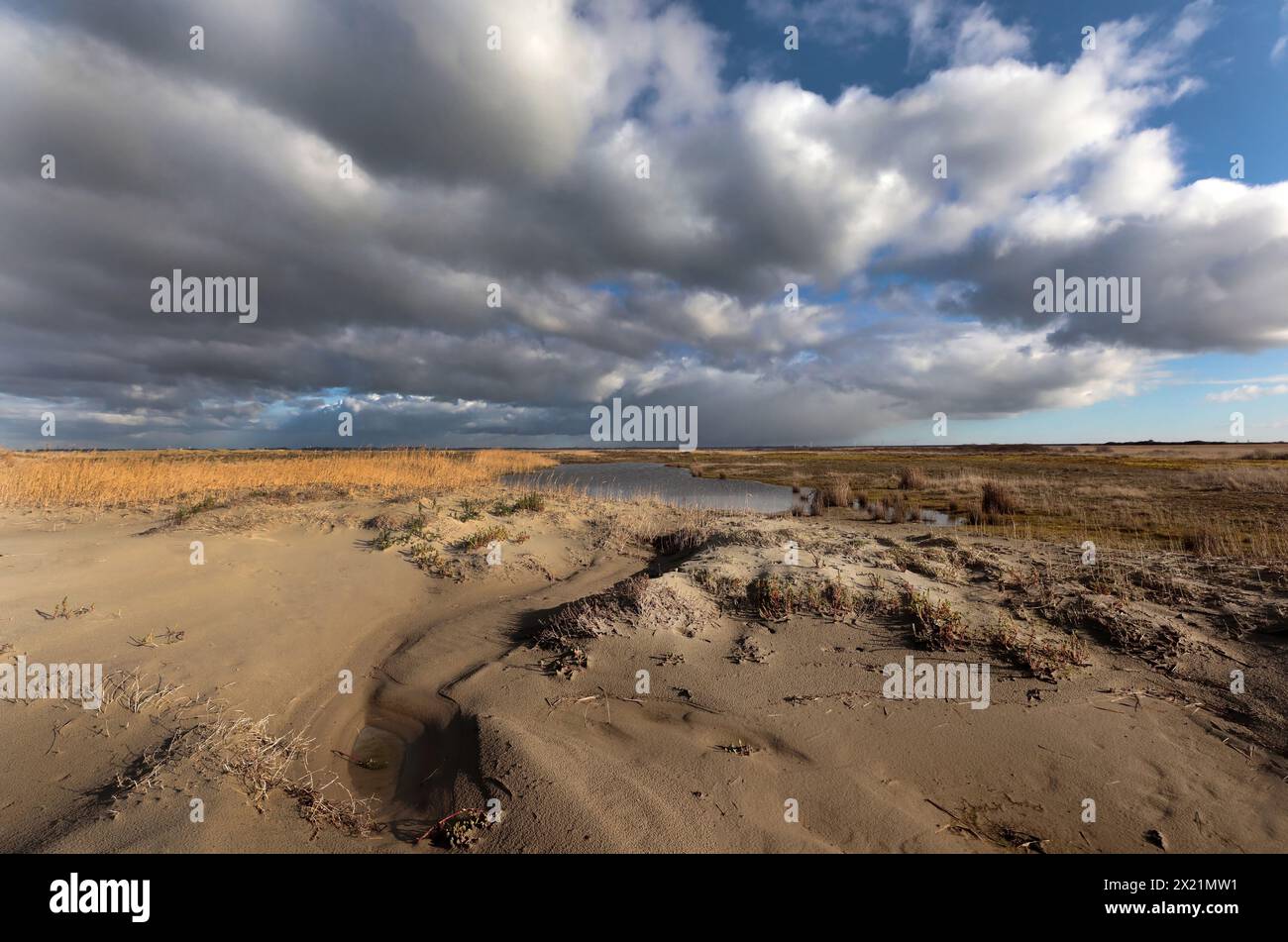 Beeindruckende Wolken über dem Kwade Hoek, Niederlande, Kwade Hoek Stockfoto