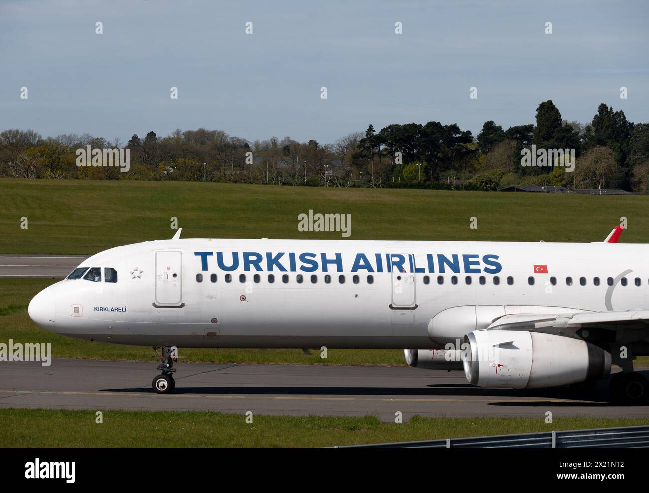 Turkish Airlines Airbus A321-231 auf dem Flughafen Birmingham, Großbritannien (TC-JSR) Stockfoto