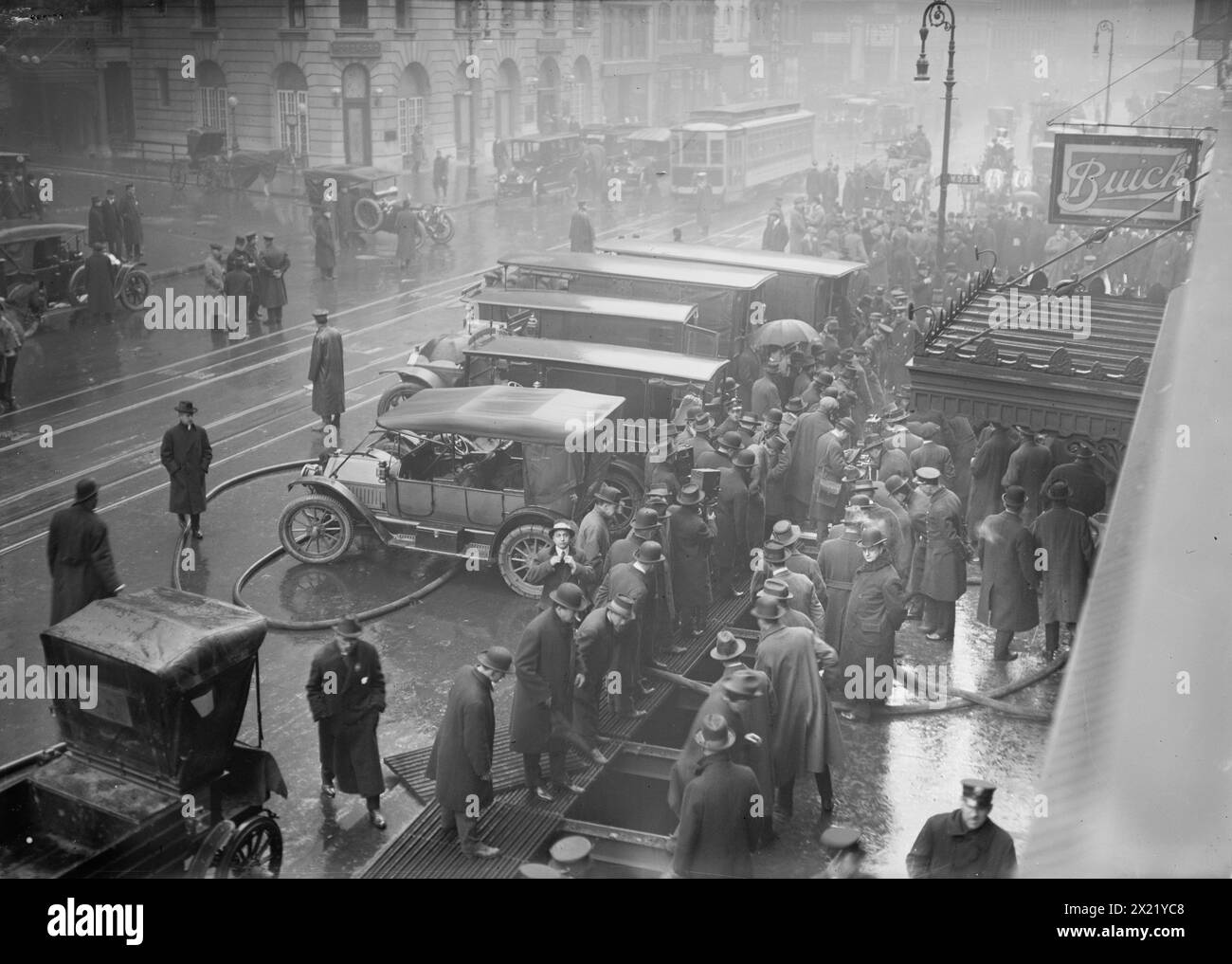 U-Bahn-Feuer, 1/6/15, 1915. Stockfoto