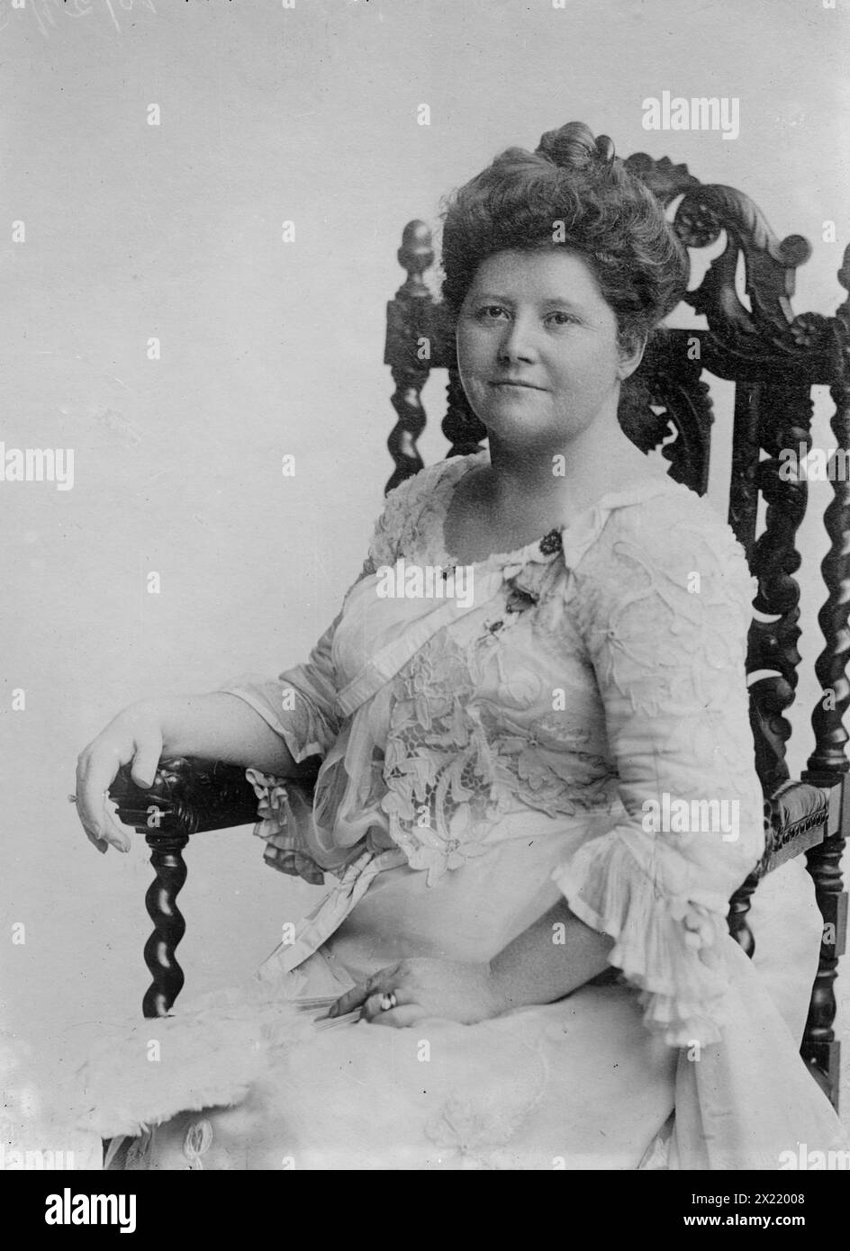 Mrs. C.W. Fairbanks, 1913. Cornelia „Nellie“ Cole Fairbanks (1852–1913), Ehefrau des Senators und Vizepräsidenten Charles W. Fairbanks. Außerdem war sie Präsidentin der National Society Daughters of the American Revolution. Stockfoto