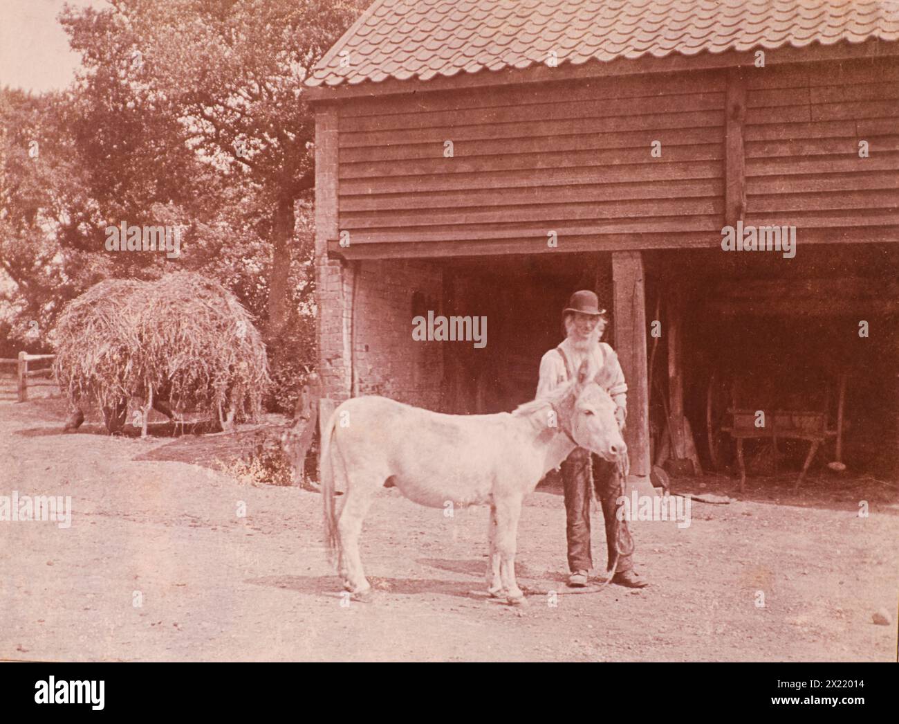 James Day Senior, Zimmermann in Grundisburgh, Suffolk, um 1900 Stockfoto