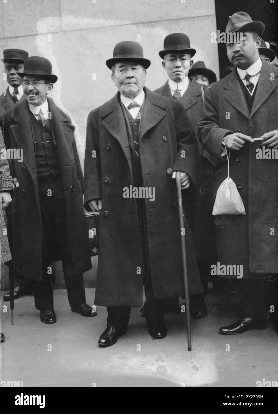 Baron Shibusawa, zwischen 1910 und 1915. Shibusawa Eiichi 1840–1931), ein japanischer Industrialist. Stockfoto