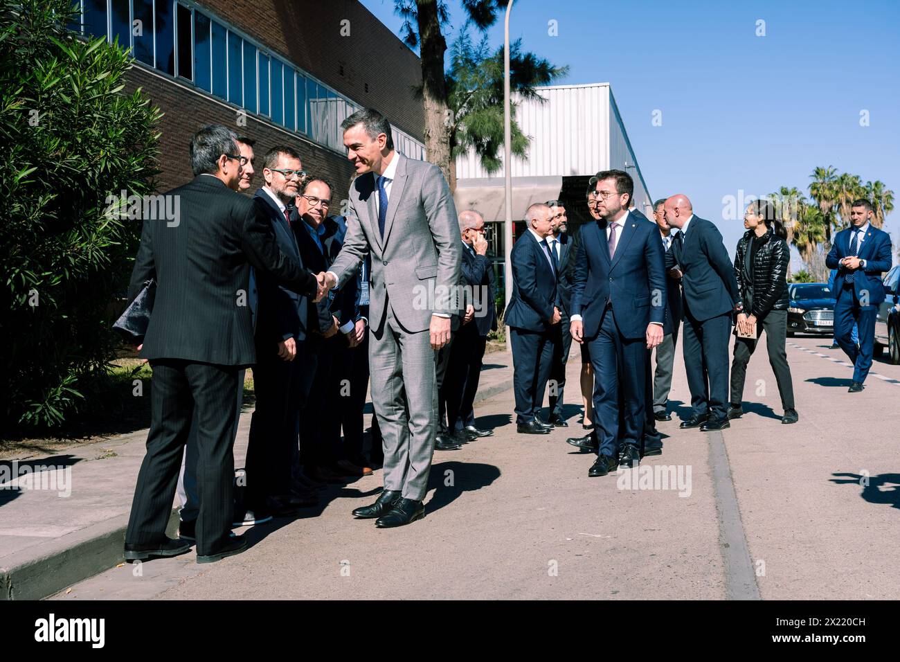 Barcelona, Spanien, 19. April 2024. Besuch von Pedro Sanchez (Premierminister von Spanien) in Katalonien. Quelle: JG/Alamy Live News Stockfoto