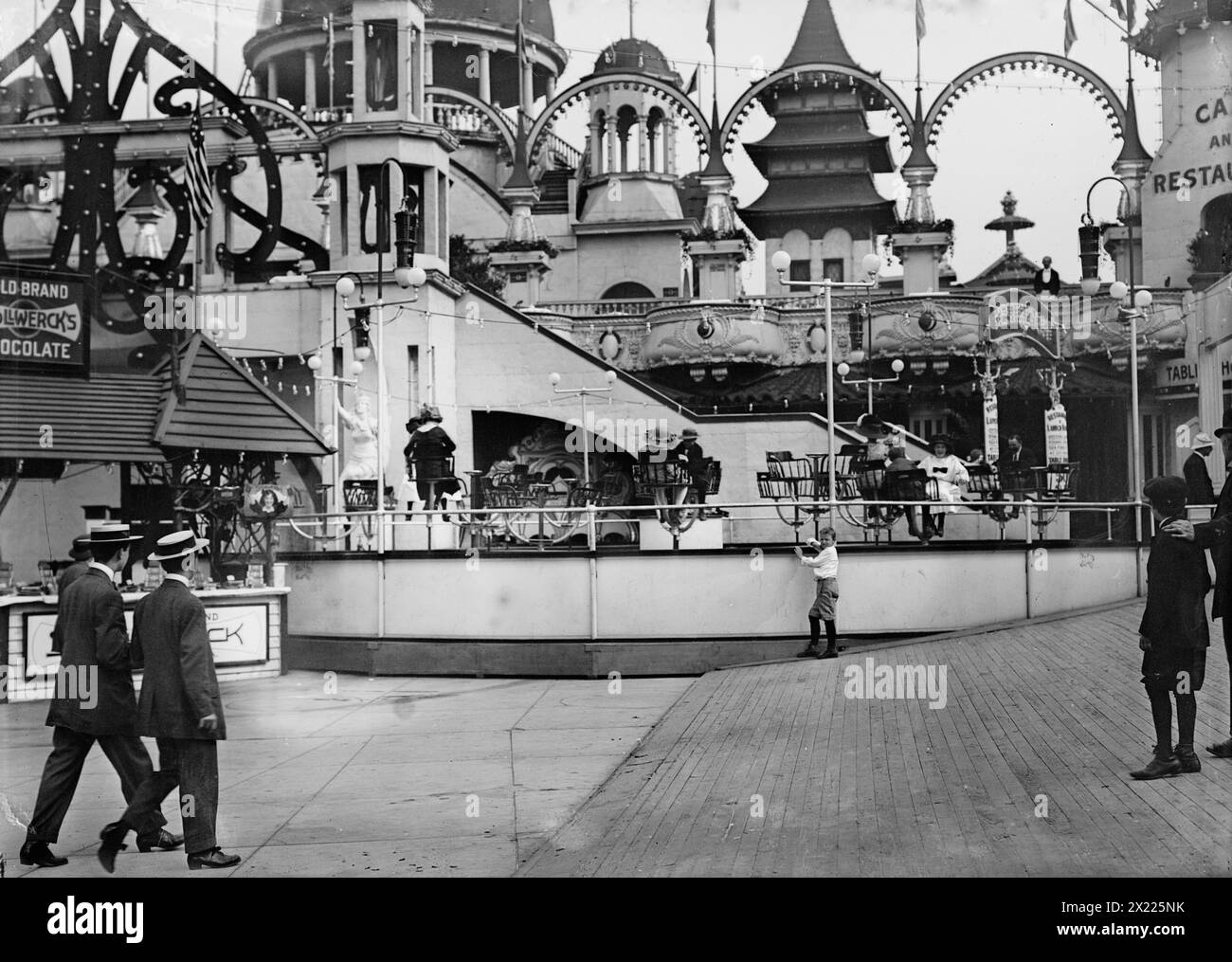 The Teaser, Coney Island im Luna Park, 1911. Stockfoto