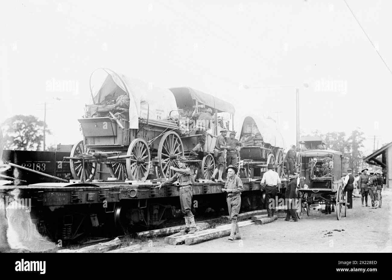 Batterie A 2. Regt. Feldartillerie, zwischen 1910 und 1915. Stockfoto