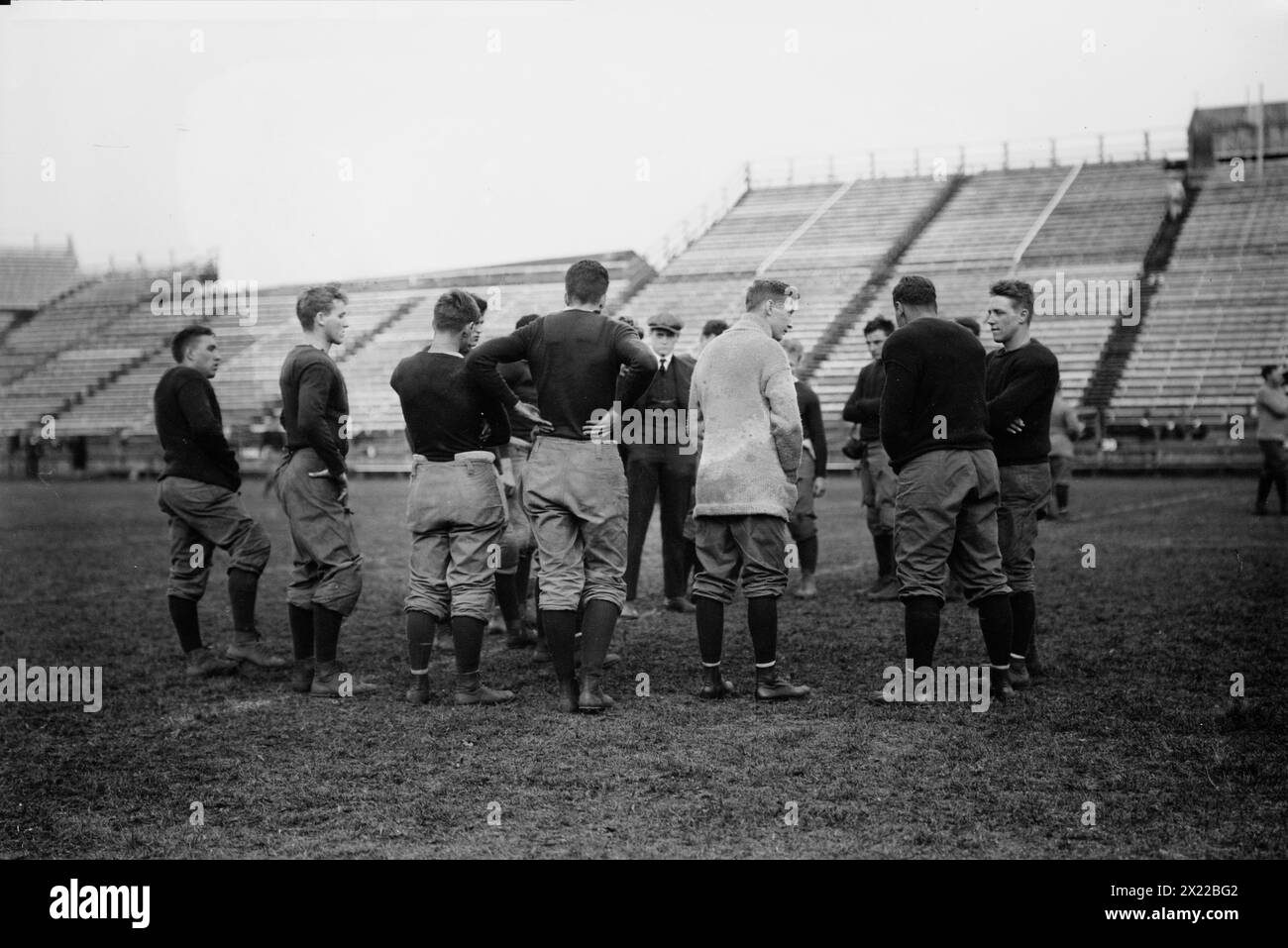 Ausbildung der Yale Football-Mannschaft zwischen 1910 und 1915. Stockfoto