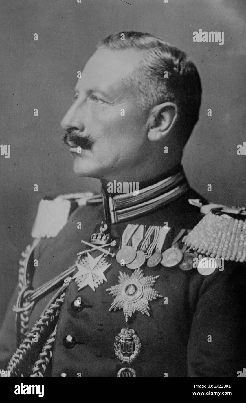 Kaiser Wilhelm, zwischen 1910 und 1915. Zeigt Kaiser Wilhelm II. Von Deutschland (1859-1941). Stockfoto