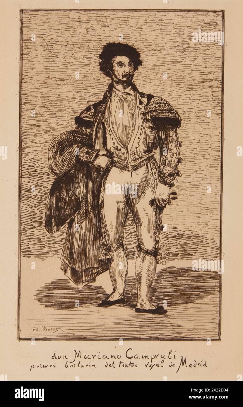 Der Tänzer (Mariano Caprubi) (Le Bailarin (Mariano Camprubi)), 1862. Stockfoto