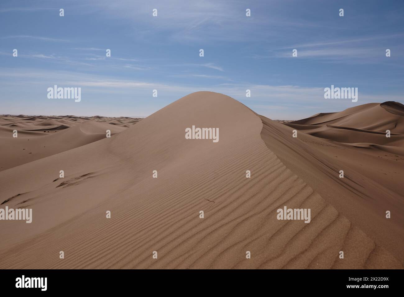 Sanddünen in der Wüste Sahara, Marokko Stockfoto Sanddünen in der Wüste Sahara, Marokko Stockfoto