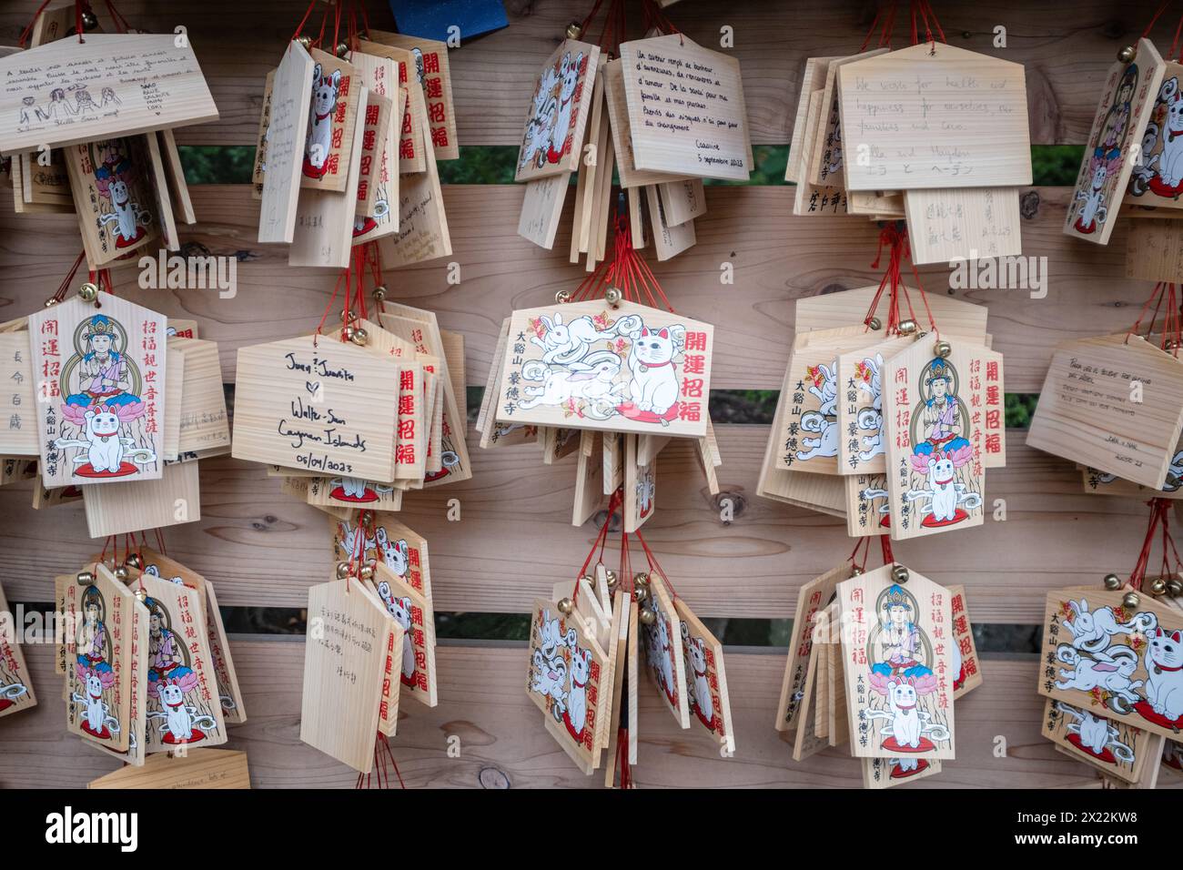 Waschbretter im Maneki-neko am Tama-Schrein im „Katzentempel“ Gōtoku-JI-Tempel, Gotokuji, Tokio, Japan, Asien Stockfoto