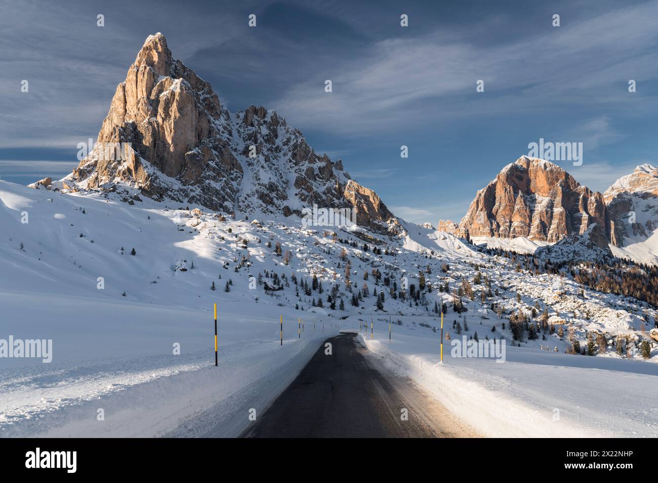 Ra Gusela and Tofane from Passo di Giau, Veneto, Italy Stockfoto