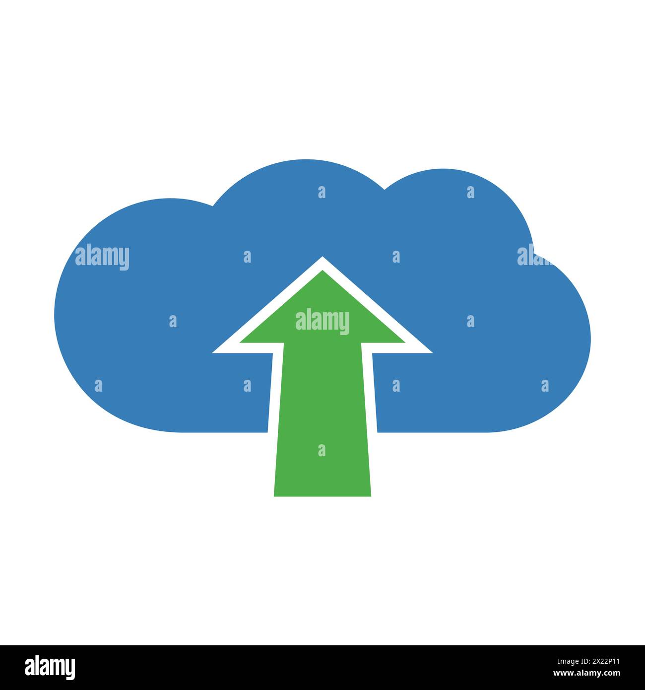 Symbol „Cloud hochladen“. Vektorabbildung. Stock Vektor