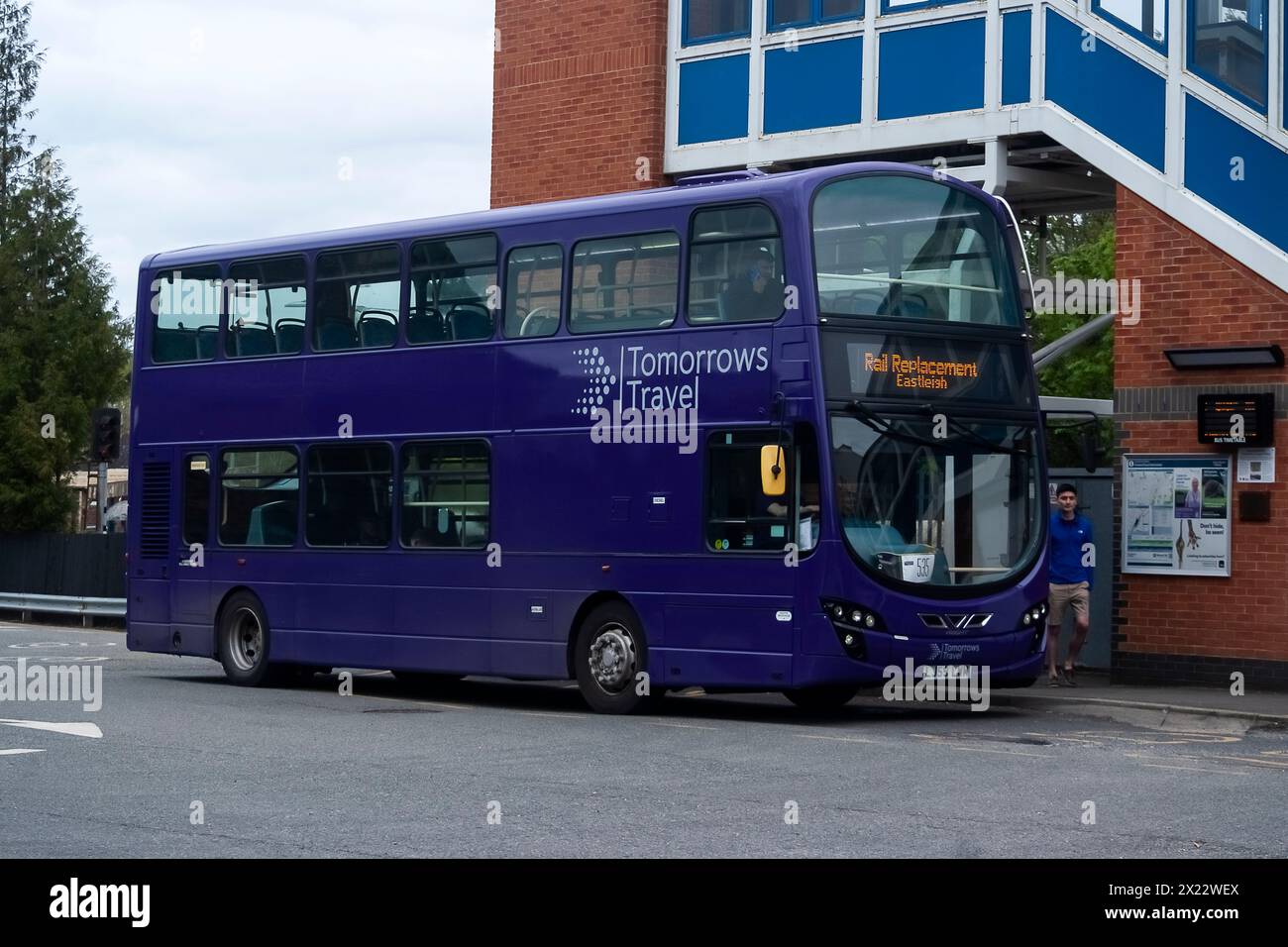 South Western Railway Bus Ersatzdienst 14. April 2024 Brockenhust und Lymington New Forest Vereinigtes Königreich Stockfoto